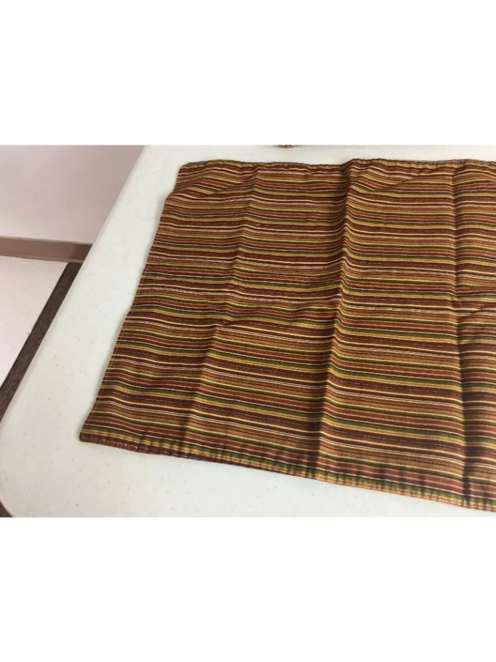 Vintage Stripe Brown Table Napkins Lot of 6